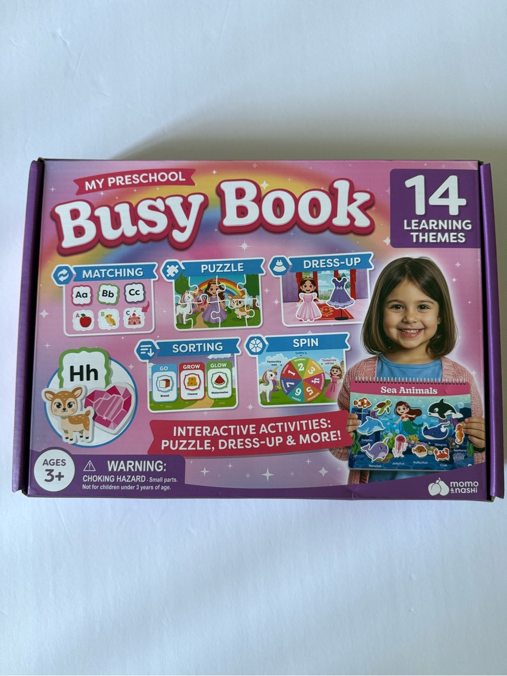 My Preschool Busy Book - Interactive Learning Activity Set (Purple/Pink)